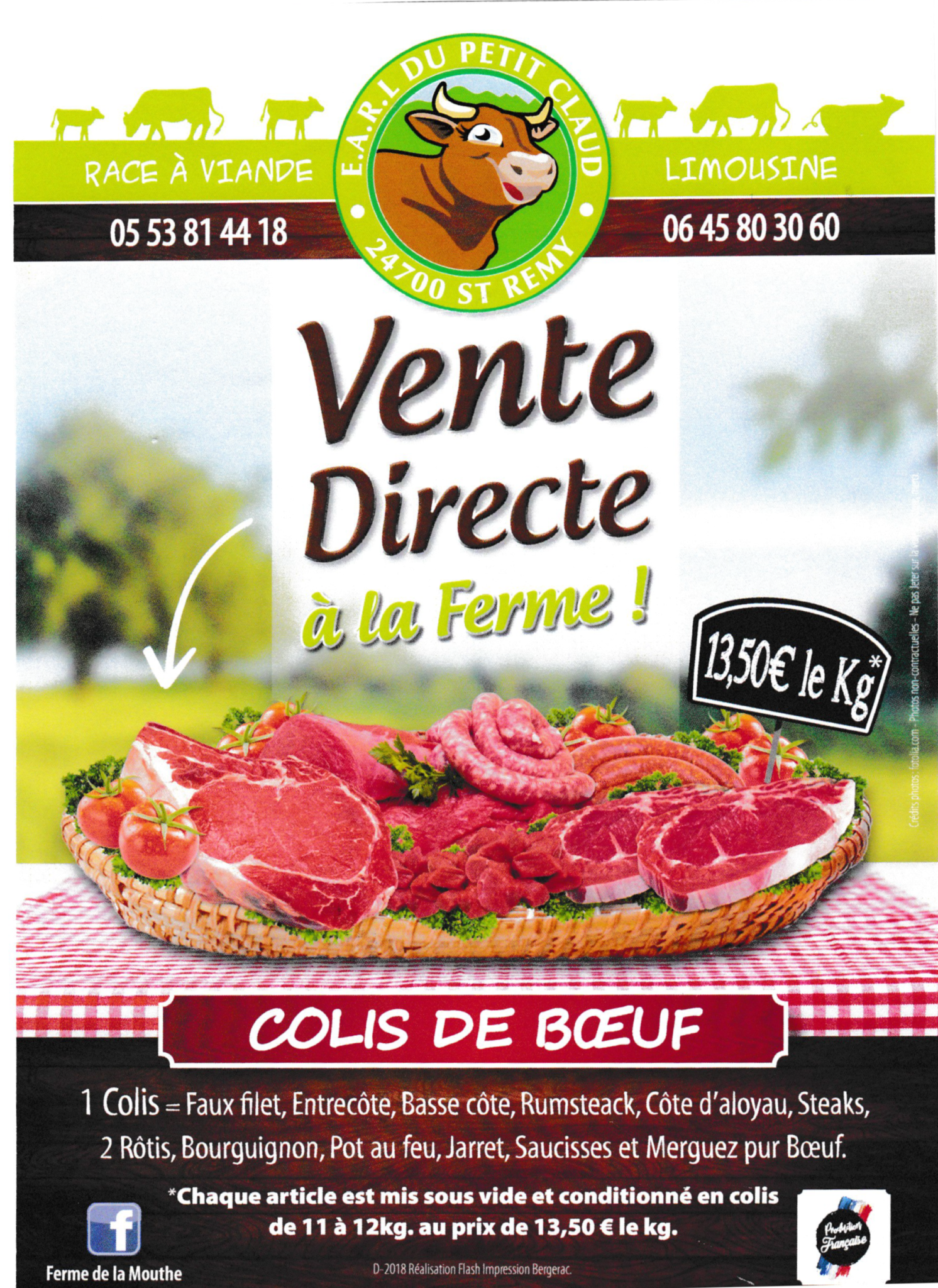 Colis de Boeuf Personnalisés - Achat de Viande en Vente Directe